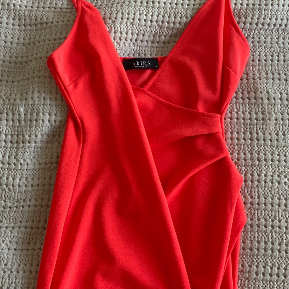 AKIRA Bright Orange mini dress